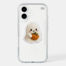 Cute Crochet Ghost Aesthetic iPhone Case - Kawaii