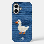 Cute Crochet Squirrel Custom Initials Monogram   Case-Mate iPhone Hülle (Rückseite)