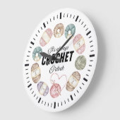 Cute Crochet Yarn Wall Clock | Decor Gift Idea Große Wanduhr (Winkel)