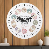 Cute Crochet Yarn Wall Clock | Decor Gift Idea Große Wanduhr