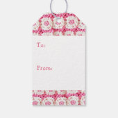 Cute Crocheted Teddy Bear Girl's Baby Shower Geschenkanhänger (Rückseite)