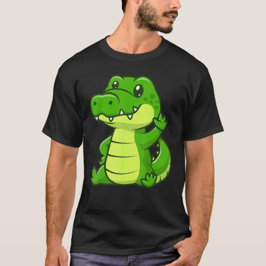 Cute Crocodile Pet T-Shirt (Vorderseite)