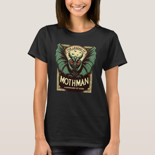 Cute Cryptid Harbinger of Doom Mothman T-Shirt (Vorderseite)