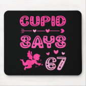 Cute Cud Says 67 Funny Meme Nk Valentine's Day  Mousepad (Vorne)