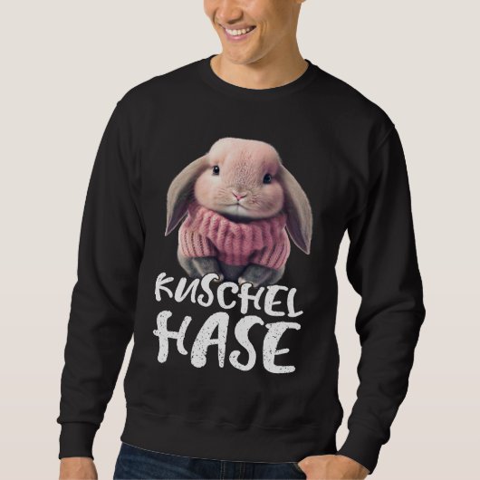 Cute cuddly rabbit winter rabbit skiing sweatshirt (Vorderseite)