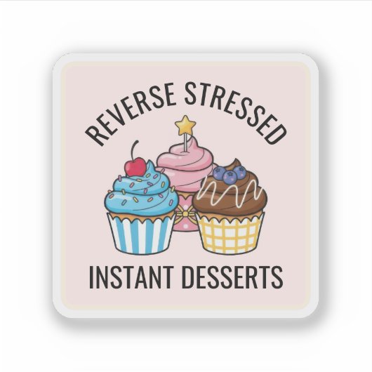 Cute Cupcake Aufkleber (Vorderseite)