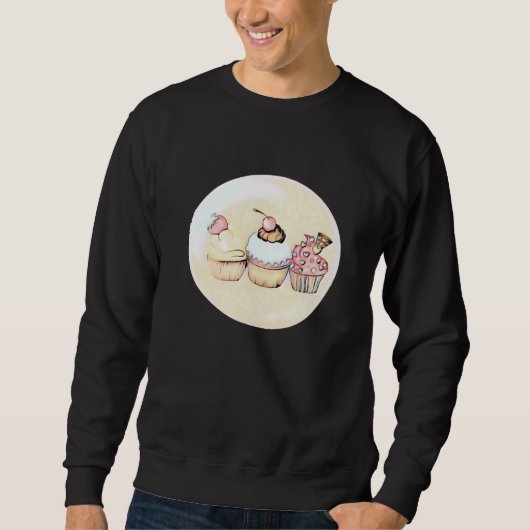 Cute Cupcake Bakery Cake Baking Sweatshirt (Vorderseite)