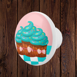 Cute Cupcake Kitchen Decor Keramikknauf