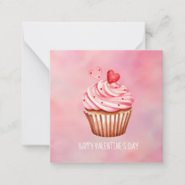 Cute Cupcake Sweet Treats Valentine's Day Cards Mitteilungskarte