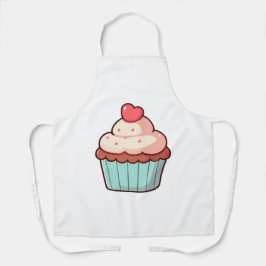 Cute Cupcake with Heart Topper Schürze