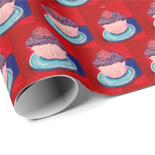 Cute Cupcke Geschenkpapier (Rolleneckpunkt)