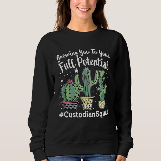 Cute Custodian Squad Squad Appreciation Week back Sweatshirt (Vorderseite)