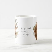 Cute Custom 2 Photo Paint Brushstroke I Love Dogs Kaffeetasse (Mittel)