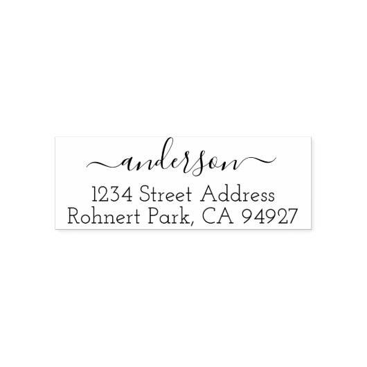 Cute Custom Address Stamp With Script Font Permastempel (Design)
