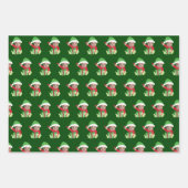 Cute Custom Baby Face Photo Elf Christmas Geschenkpapier Set (Vorderseite 2)