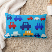 Cute Custom Blue Little Cars Boy's Throw Lendenkissen (Decke)