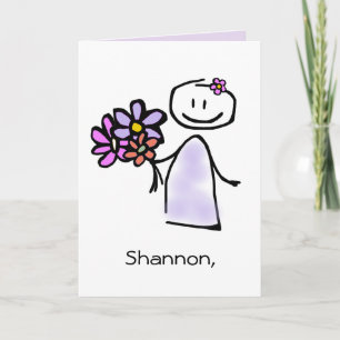 Cute Custom Bridesmaid Request Card Einladung