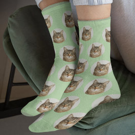 Cute Custom Cat Photo Socks Socken
