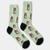 Cute Custom Cat Photo Socks Socken (Rechts)