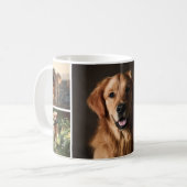 Cute Custom Dog 4 Photos Collage Personalized Kaffeetasse (Vorderseite Links)