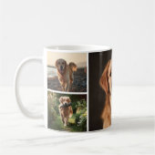 Cute Custom Dog 4 Photos Collage Personalized Kaffeetasse (Links)