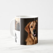 Cute Custom Dog Photos Collage Paw Print Kaffeetasse (Vorderseite Links)