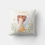 Cute Custom Name Baby Girl Fairy Pillow Kissen (Vorderseite)