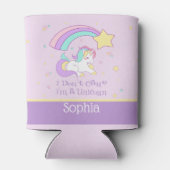 Cute Custom Personalized Magical Rainbow Unicorn Dosenkühler (Rückseite)