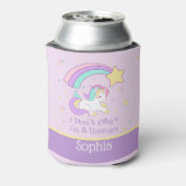 Cute Custom Personalized Magical Rainbow Unicorn Dosenkühler (Kanne Rückseite)
