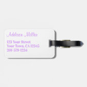 Cute Custom Personalized Magical Rainbow Unicorn Gepäckanhänger (Rückseite horizontal)