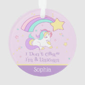 Cute Custom Personalized Magical Rainbow Unicorn Ornament (Rückseite)