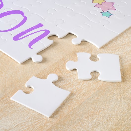 Cute Custom Personalized Magical Rainbow Unicorn Puzzle (Seite)