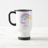 Cute Custom Personalized Magical Rainbow Unicorn Reisebecher (Links)