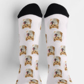 Cute Custom Pet Photo Socks Socken (Oben)