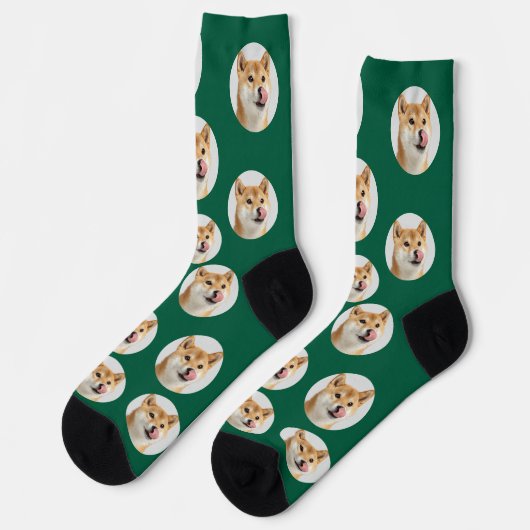 Cute Custom Pet Photo Socks Socken (Linkes Detail)
