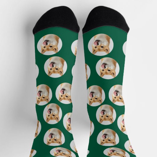 Cute Custom Pet Photo Socks Socken (Oben)