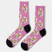 Cute Custom Pet Photo Socks Socken (Linkes Detail)