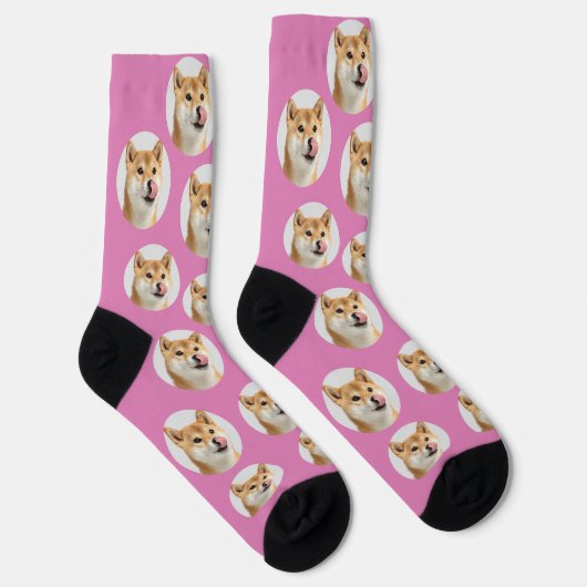 Cute Custom Pet Photo Socks Socken (Rechts)