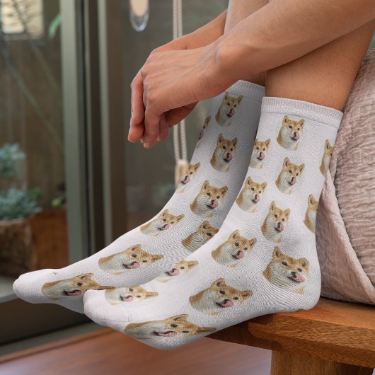 Cute Custom Pet Photo Socks Socken