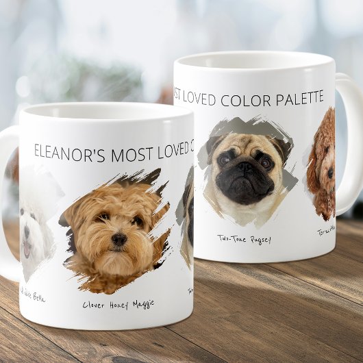 Cute Custom Photo Color Palette Paint Swatch Puppy Kaffeetasse