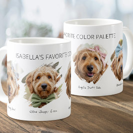 Cute Custom Photo Color Palette Paint Swatch Puppy Kaffeetasse