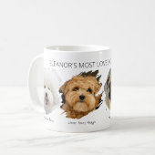 Cute Custom Photo Color Palette Paint Swatch Puppy Kaffeetasse (Vorderseite Links)