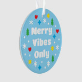 Cute Custom Photo Holiday Retro Blue Christmas Ornament (Vorderseite)