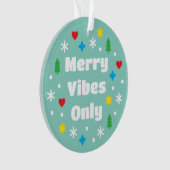Cute Custom Photo Holiday Retro Green Christmas Ornament (Vorderseite)