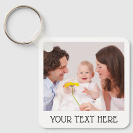 Cute Custom Photo & Name Text Aluminum  Schlüsselanhänger