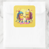 Cute & Custom School Gear Collection Quadratischer Aufkleber (Tasche)