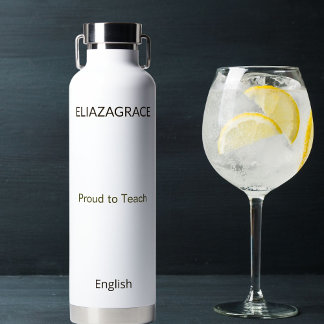 Cute Custom Subject Teacher Insulated Trinkflasche