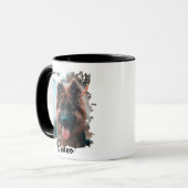Cute Custom Typography Dog Photo Bestie Pet  Tasse (Vorderseite Links)