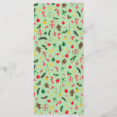 Cute CUSTOM XMAS Christmas Holiday Dinner Party Menükarte (Rückseite)