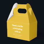 Cute Custom Yellow Couples Shower Thank You Geschenkschachtel<br><div class="desc">Minimalist Modern Cute Custom Yellow Couples Bridal Shower Thank You Favor Box</div>